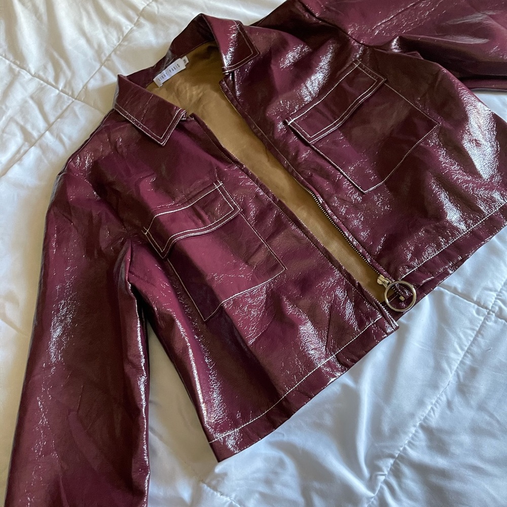 Stitch an Idea Vinyl Cropped Jacket